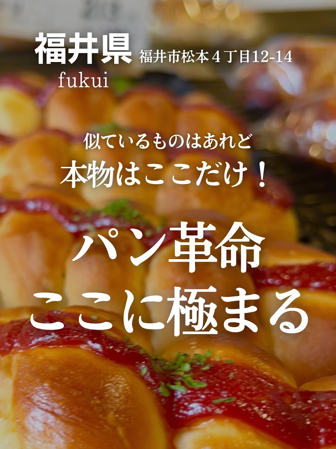 パンテス福井本店 ケチャップがけの惣菜パンと店の住所入り表紙